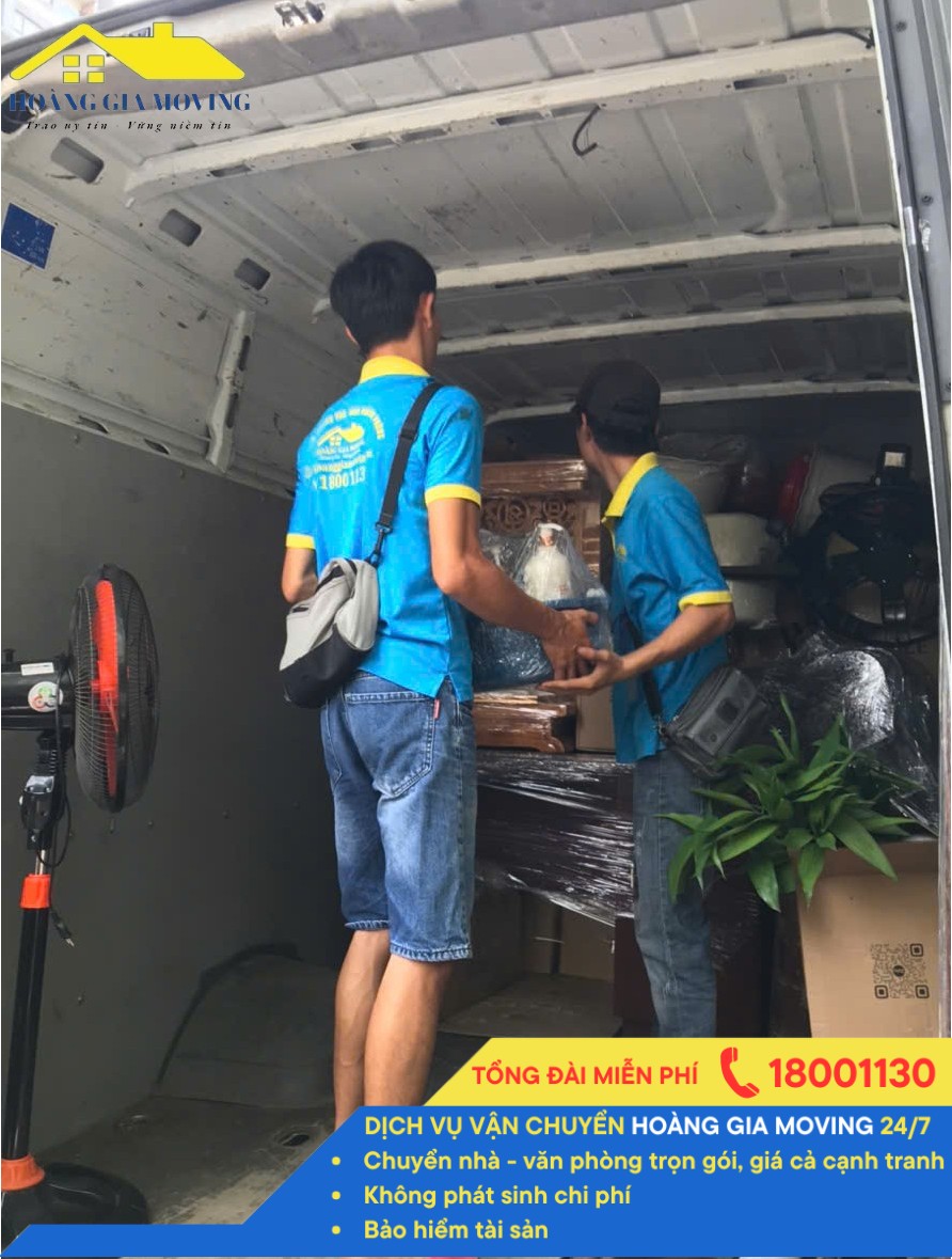 dịch vụ Hoàng Gia Moving vận chuyển cẩn thận, bảo đảm rơi vỡ